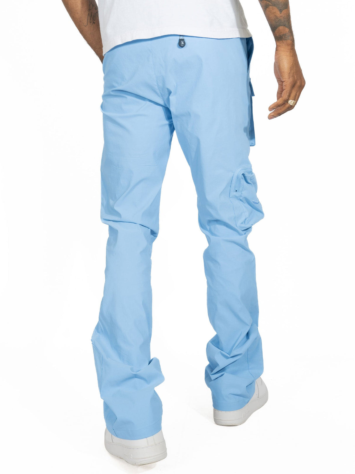 Makobi M1625 Sartoni Nylon Stacked Pants - Blue