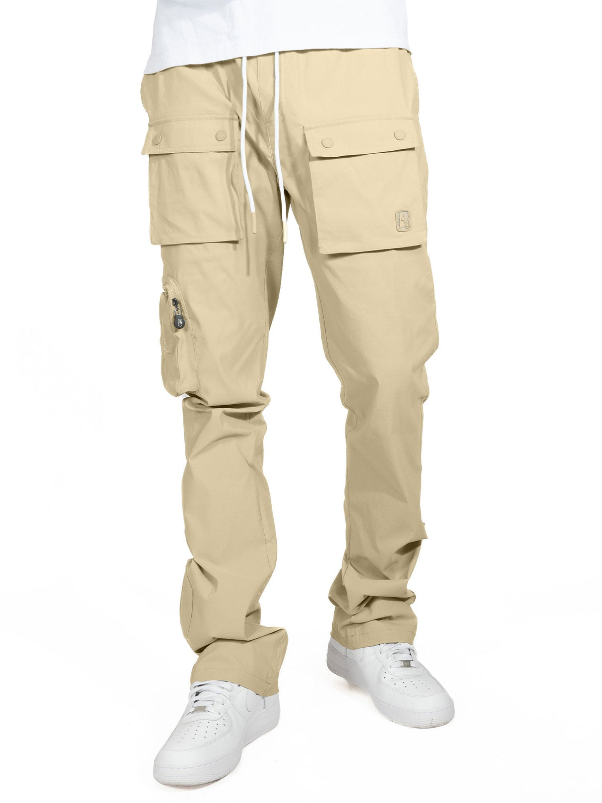 Makobi M1625 Sartoni Nylon Stacked Pants - Khaki
