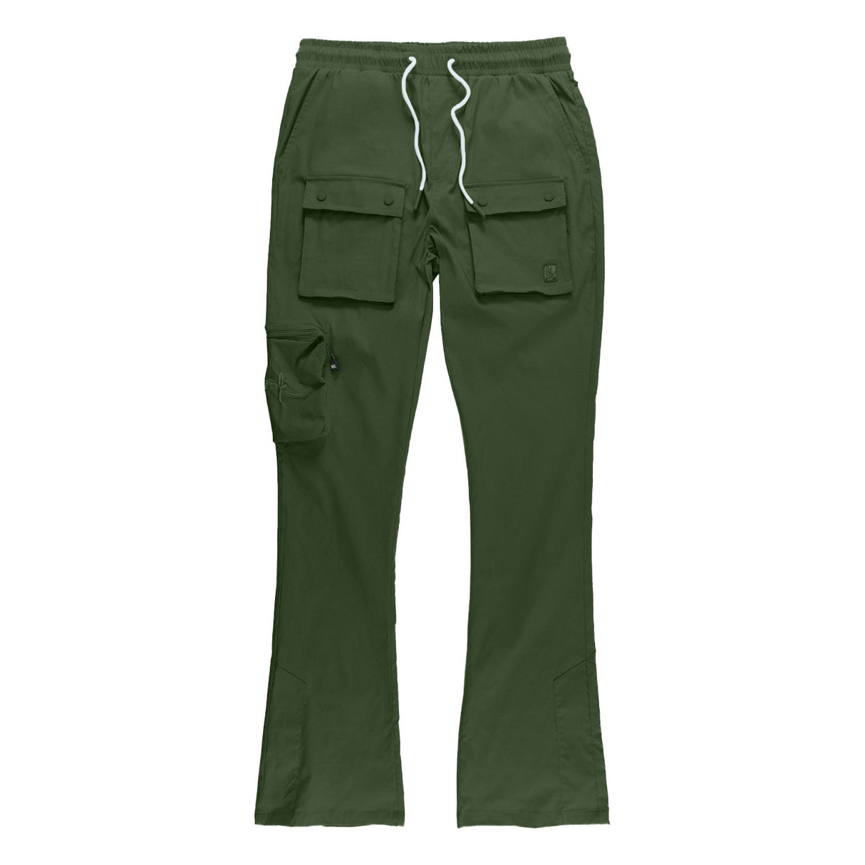 Makobi M1625 Sartoni Nylon Stacked Pants - Dark Olive