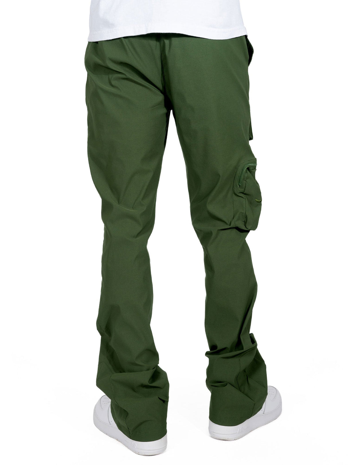 Makobi M1625 Sartoni Nylon Stacked Pants - Dark Olive