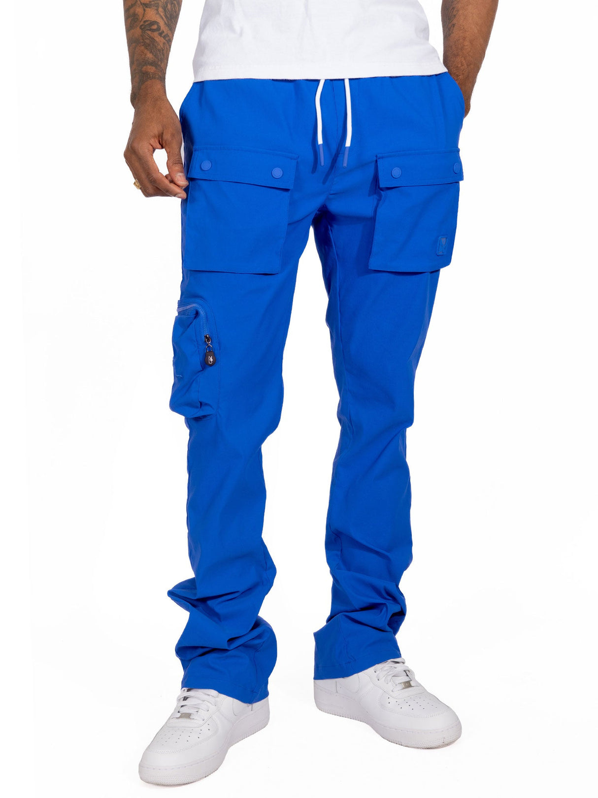 Makobi M1625 Sartoni Nylon Stacked Pants - Royal