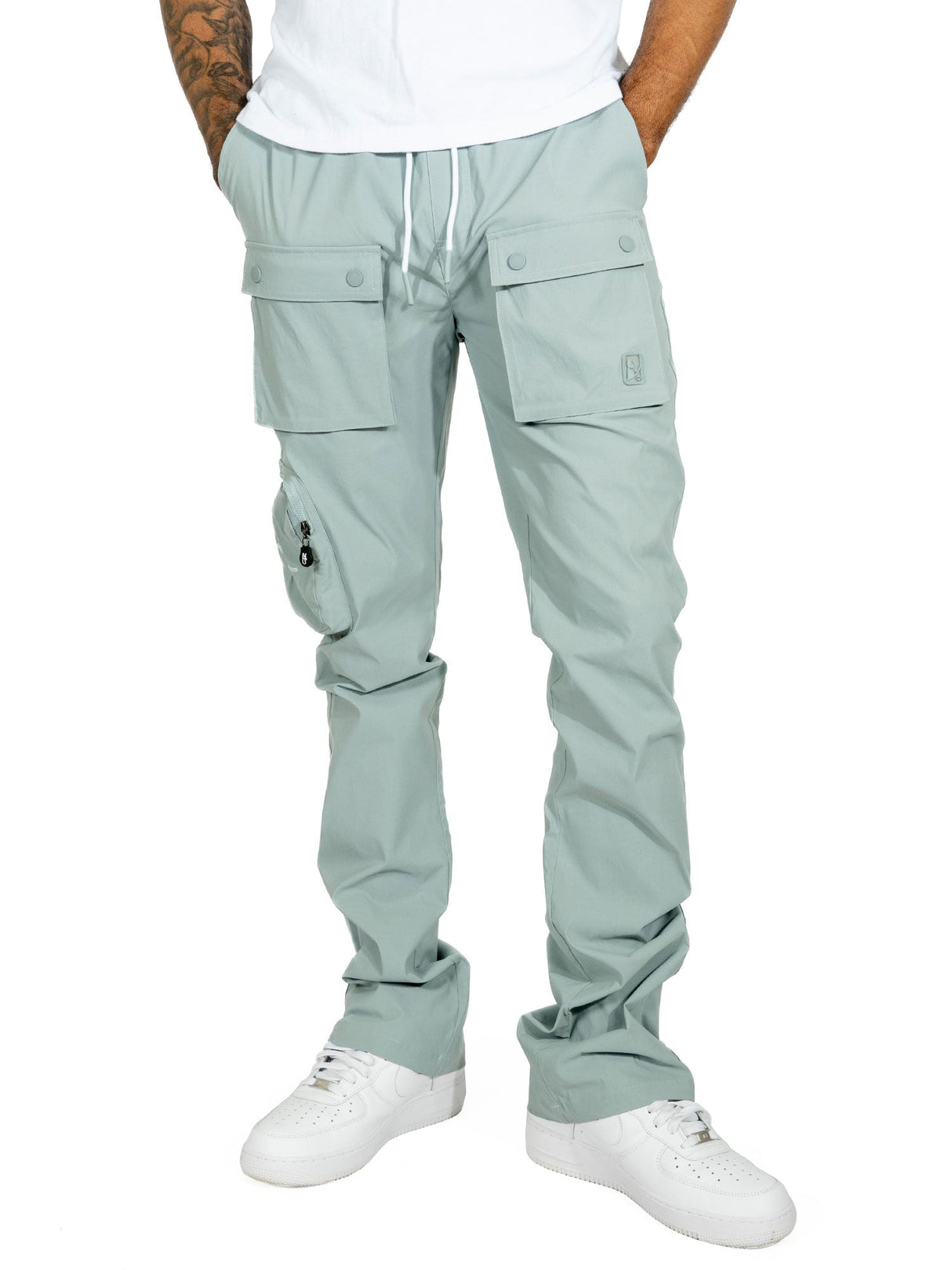 Makobi M1625 Sartoni Nylon Stacked Pants - Teal