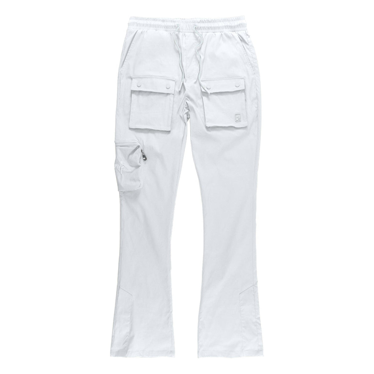 Makobi M1625 Sartoni Nylon Stacked Pants - White