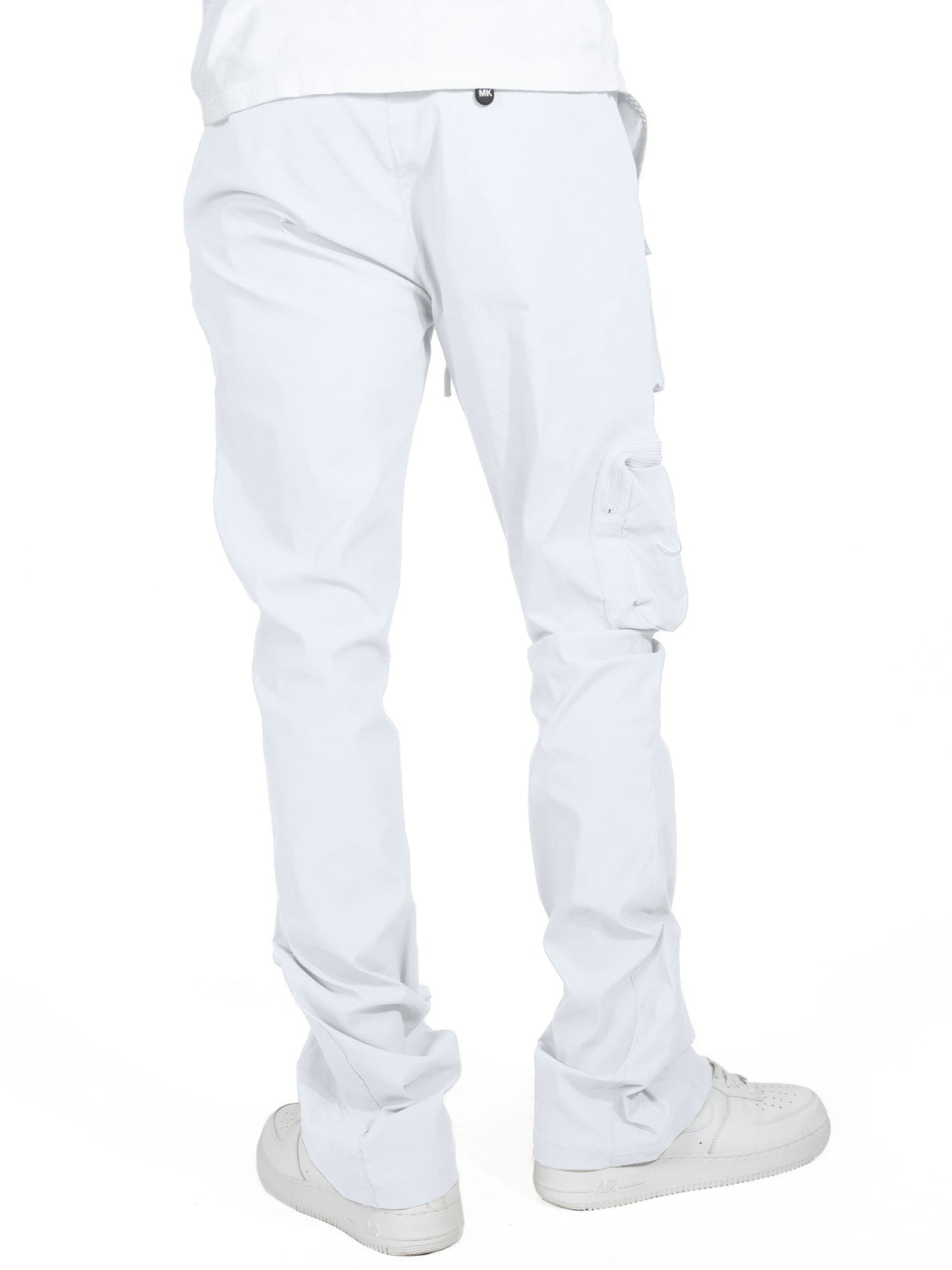 Makobi M1625 Sartoni Nylon Stacked Pants - White