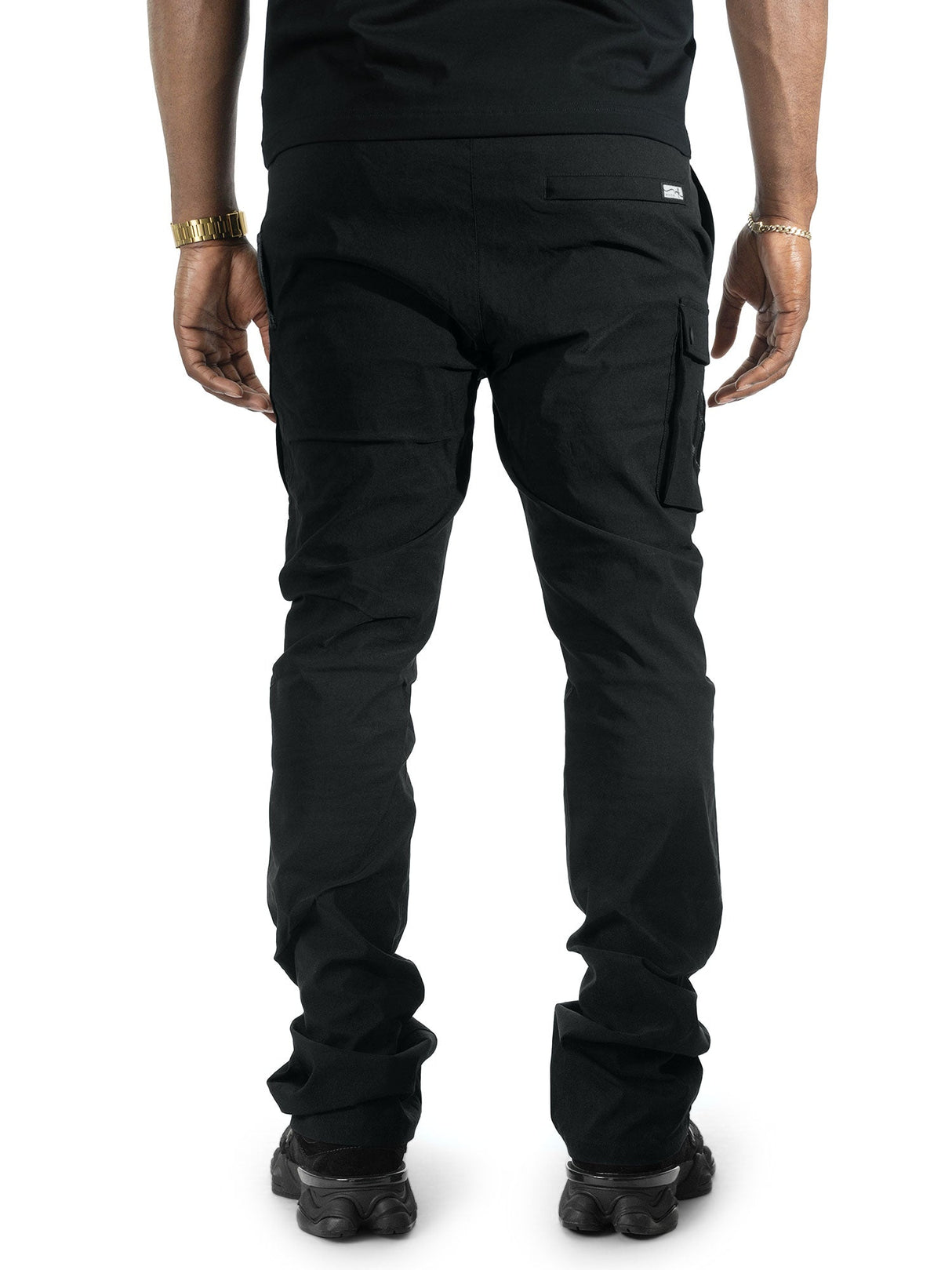 Makobi Nylon Pants | M1634 Adorni Stacked - Black