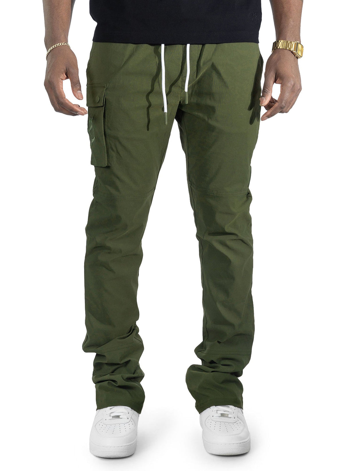 Makobi Nylon Pants | M1634 Adorni Stacked - Olive