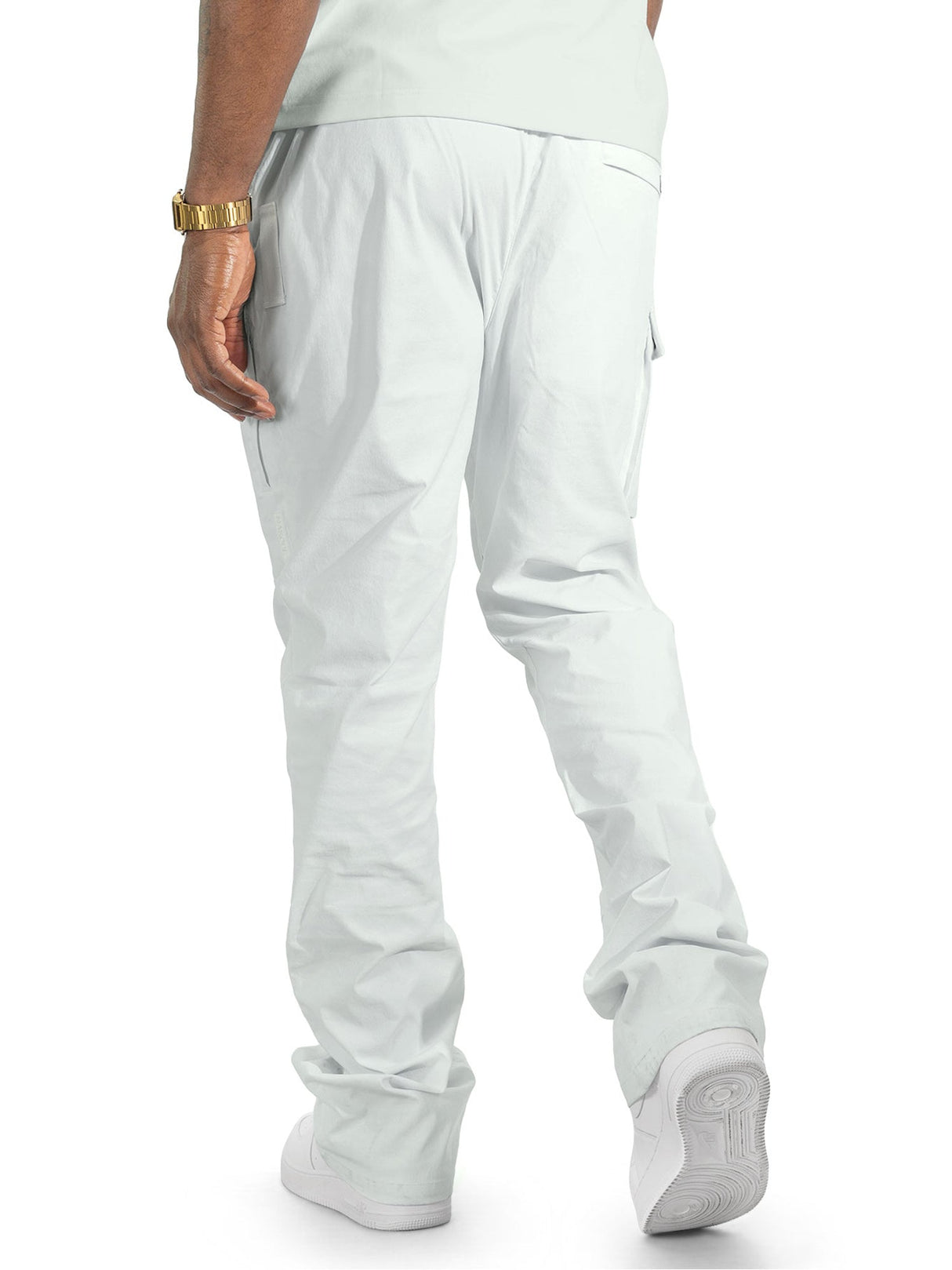 Makobi Nylon Pants | M1634 Adorni Stacked - White