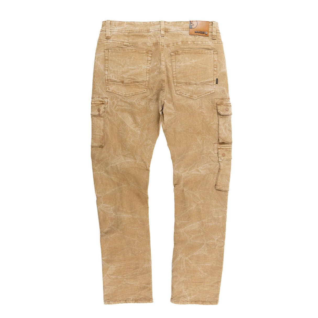 Makobi M1737 Berteli Acid Cargo Pants - Mocha