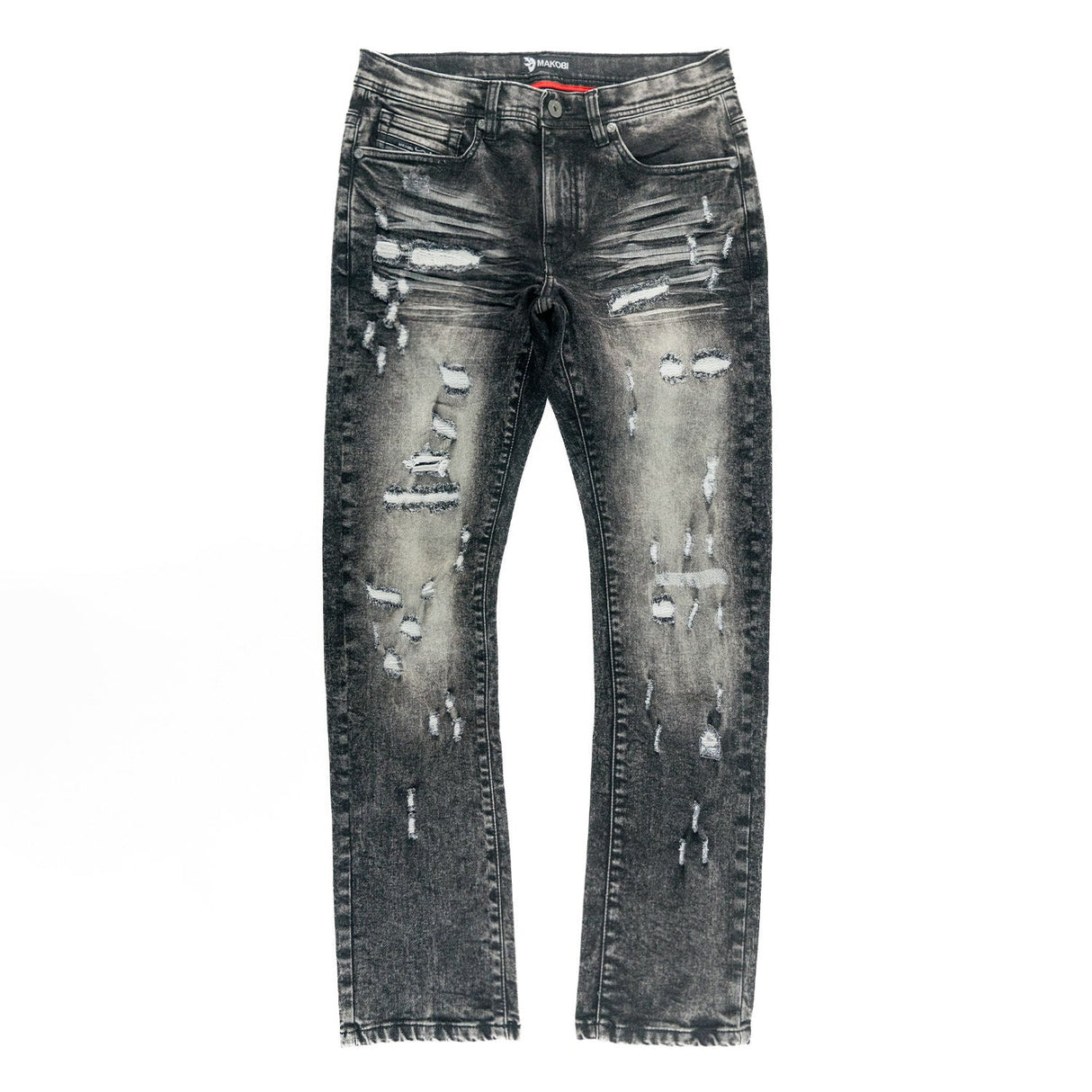 Makobi Slim Fit Jeans | M1753 Bionco Pants - Black