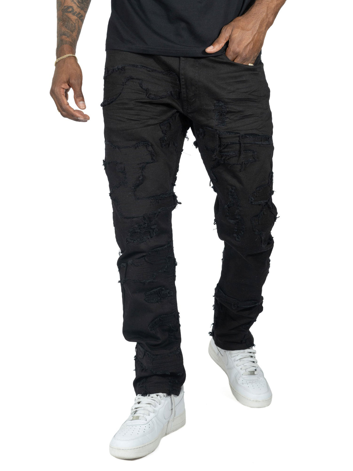 Makobi M1781 Prato Jeans - Black/Black