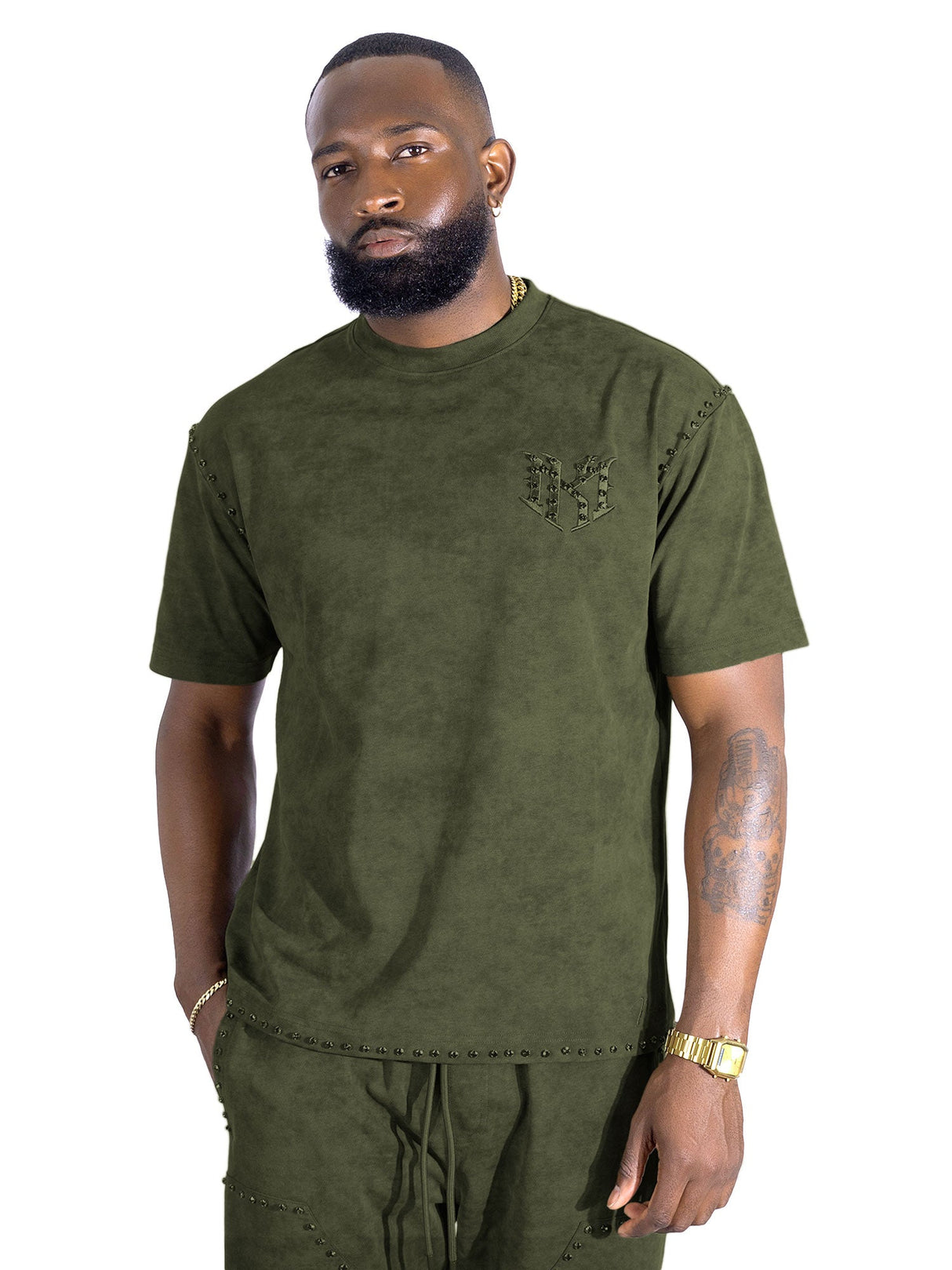 Makobi Set | M183 Prada Jersey Short Set - Olive