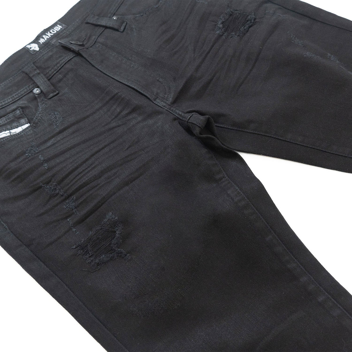 Makobi M1901 Makobi Segreto Waxed Jeans - Black