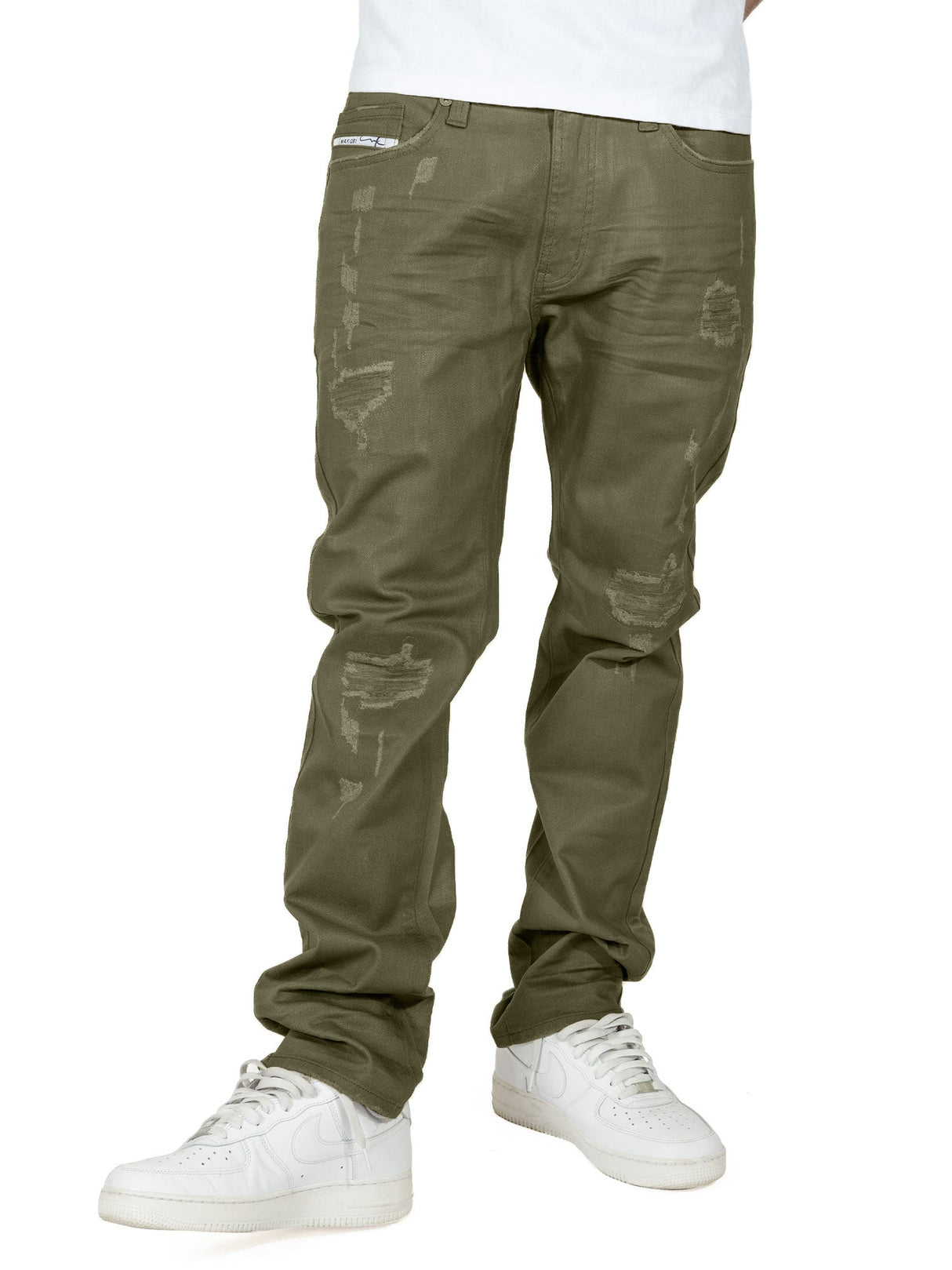 Makobi M1901 Makobi Segreto Waxed Jeans - Dark Olive