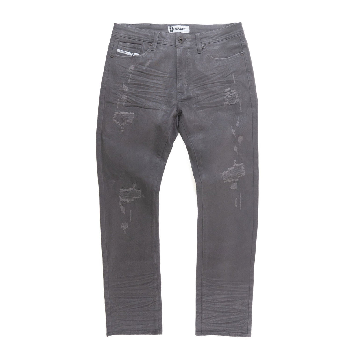 Makobi M1901 Segreto Waxed Jeans - Gray