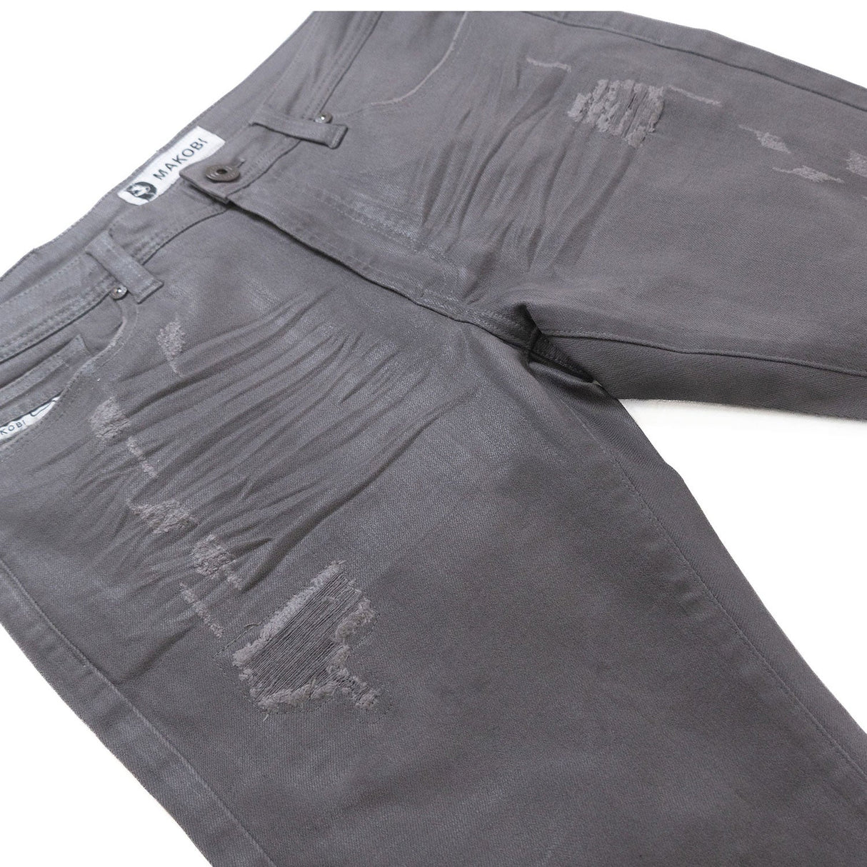 Makobi M1901 Segreto Waxed Jeans - Gray