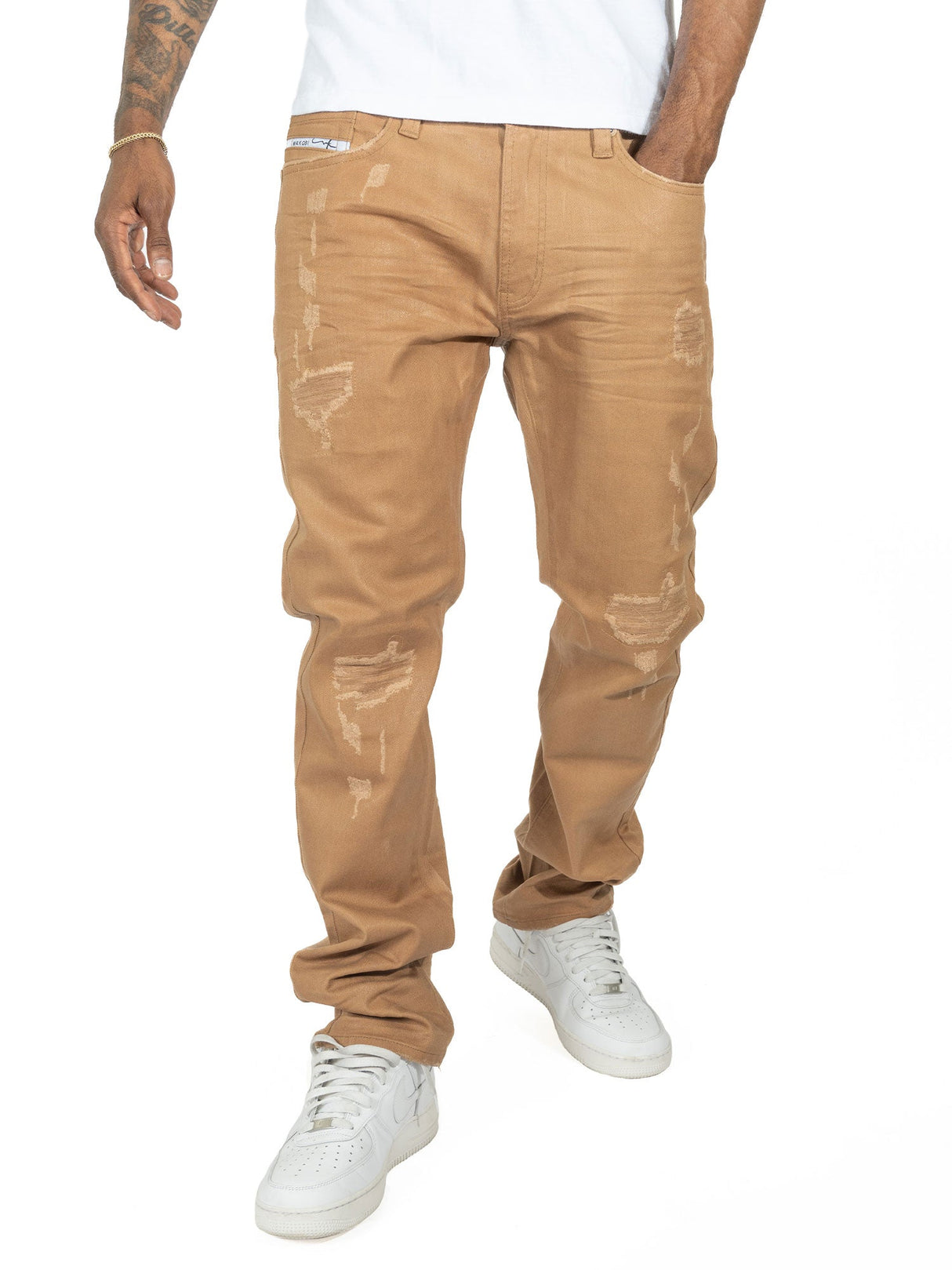 Makobi M1901 Makobi Segreto Waxed Jeans - Mocha