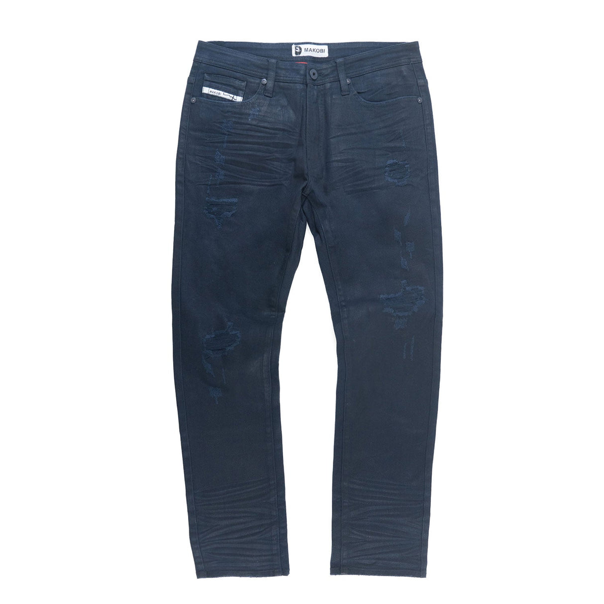 Makobi M1901 Makobi Segreto Waxed Jeans - Navy