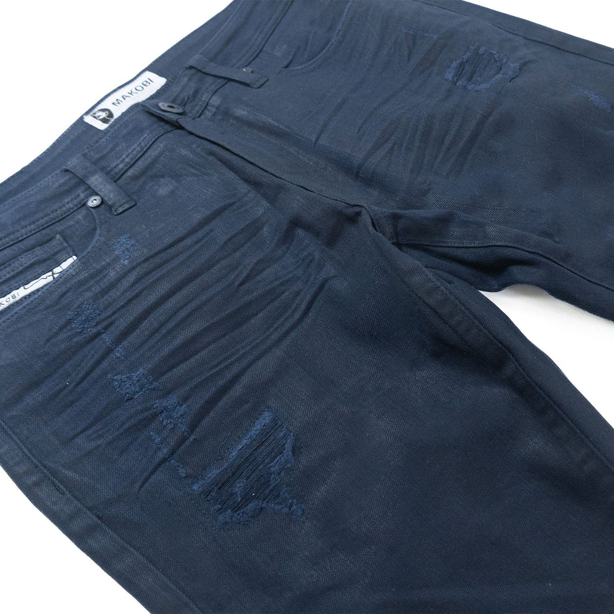 Makobi M1901 Makobi Segreto Waxed Jeans - Navy