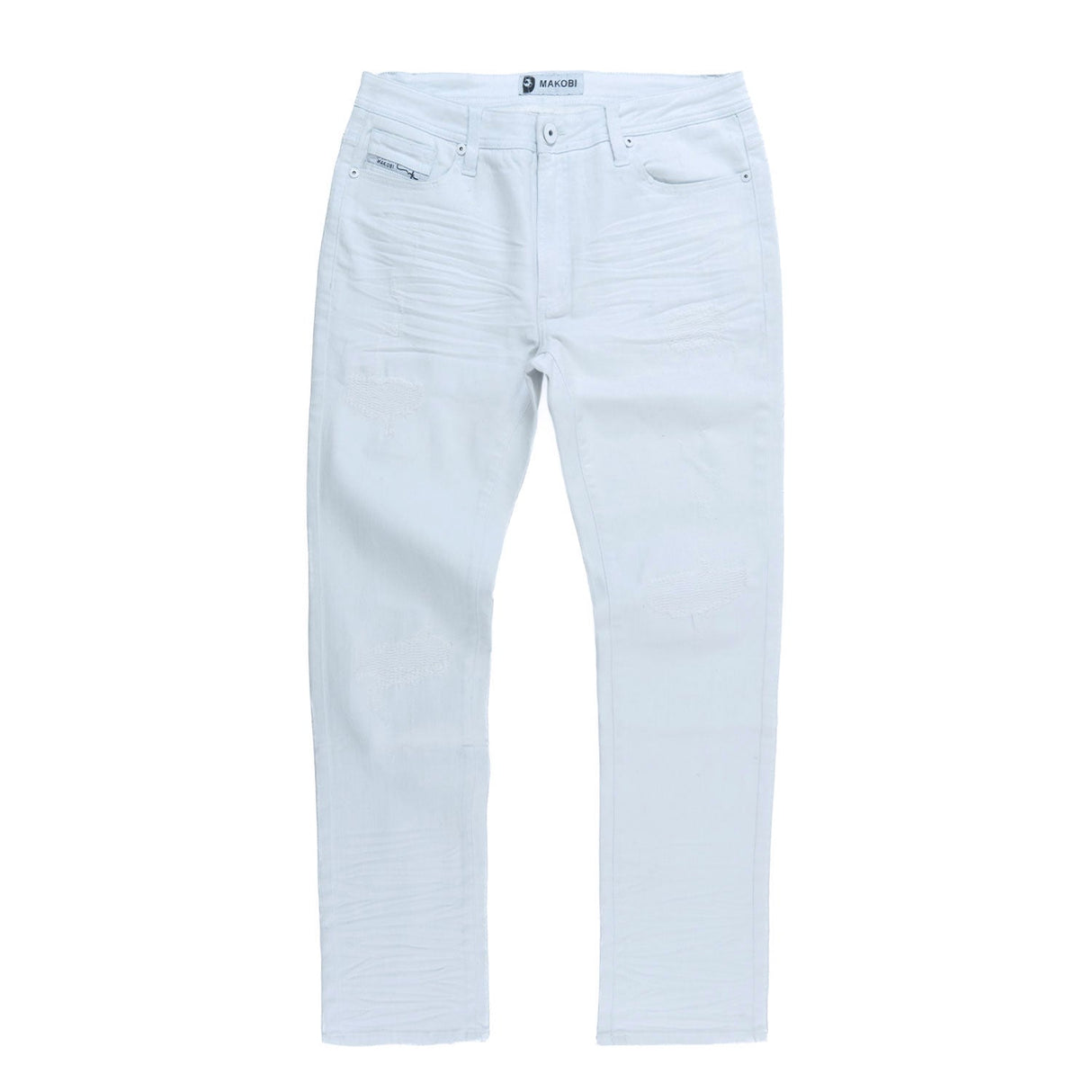 Makobi M1901 Makobi Segreto Waxed Jeans - White