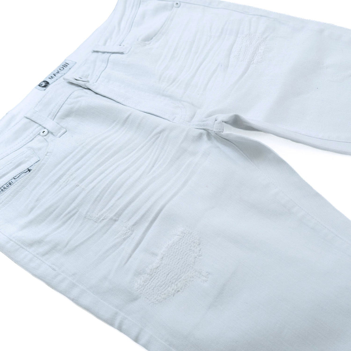 Makobi M1901 Makobi Segreto Waxed Jeans - White