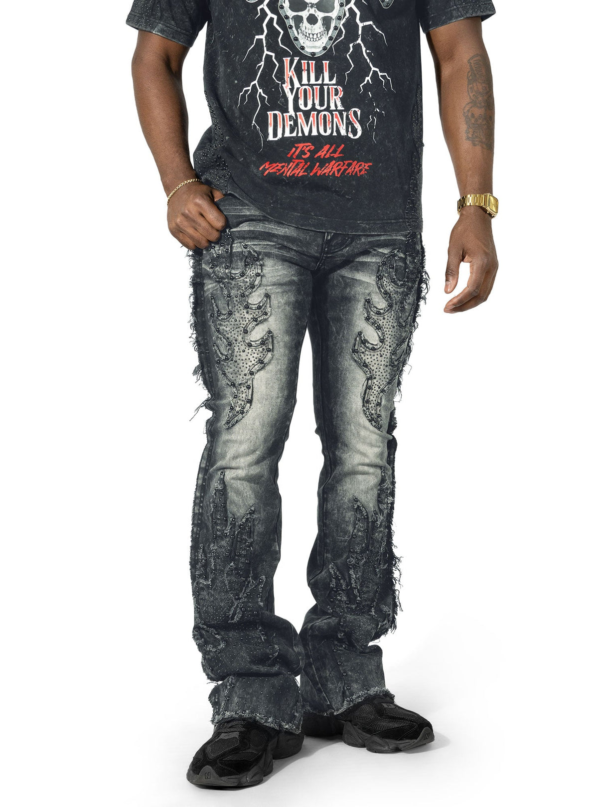 Makobi M1959 Tesoro Stacked Jeans - Black