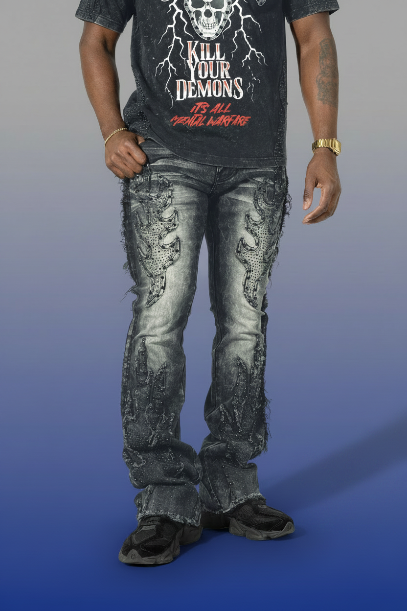 Makobi M1959 Tesoro Stacked Jeans - Black