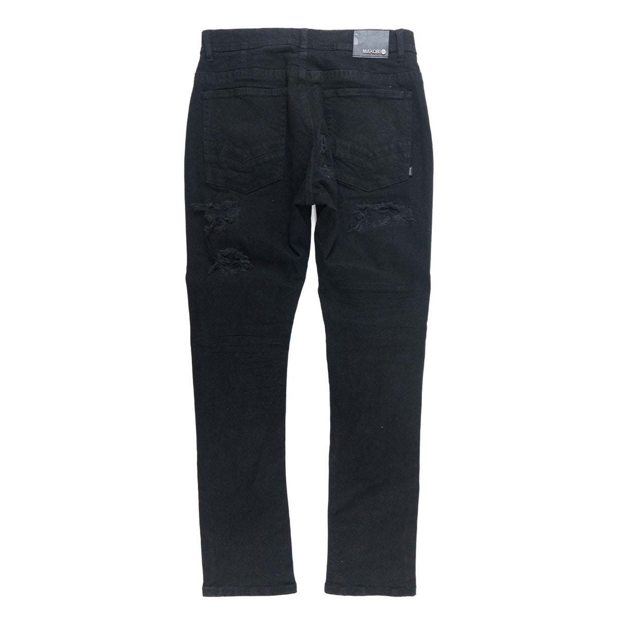 Makobi M1993 Argento Riped & Repair Jeans - Jet Black