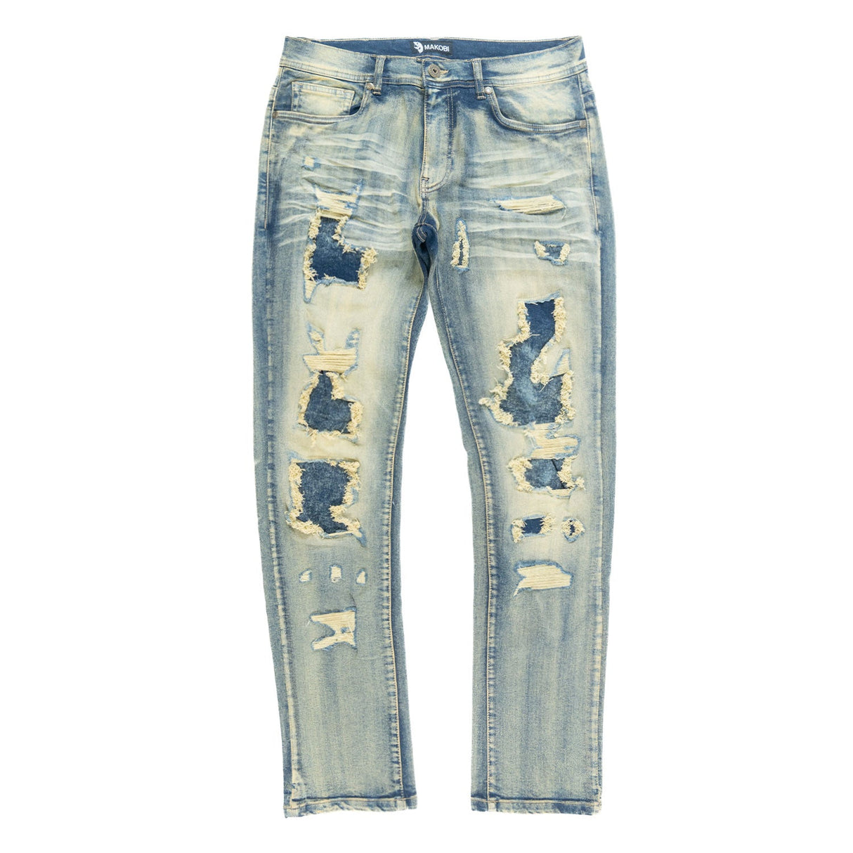 Makobi M1993 Argento Riped & Repair Jeans - Dirt