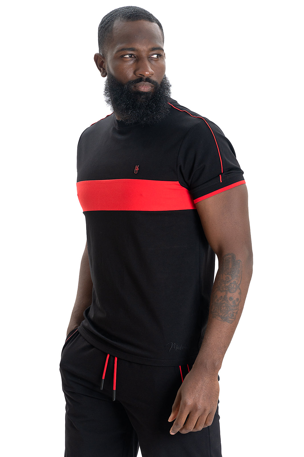 Makobi M301 Makobi Ricci Core Tee - Black.Red
