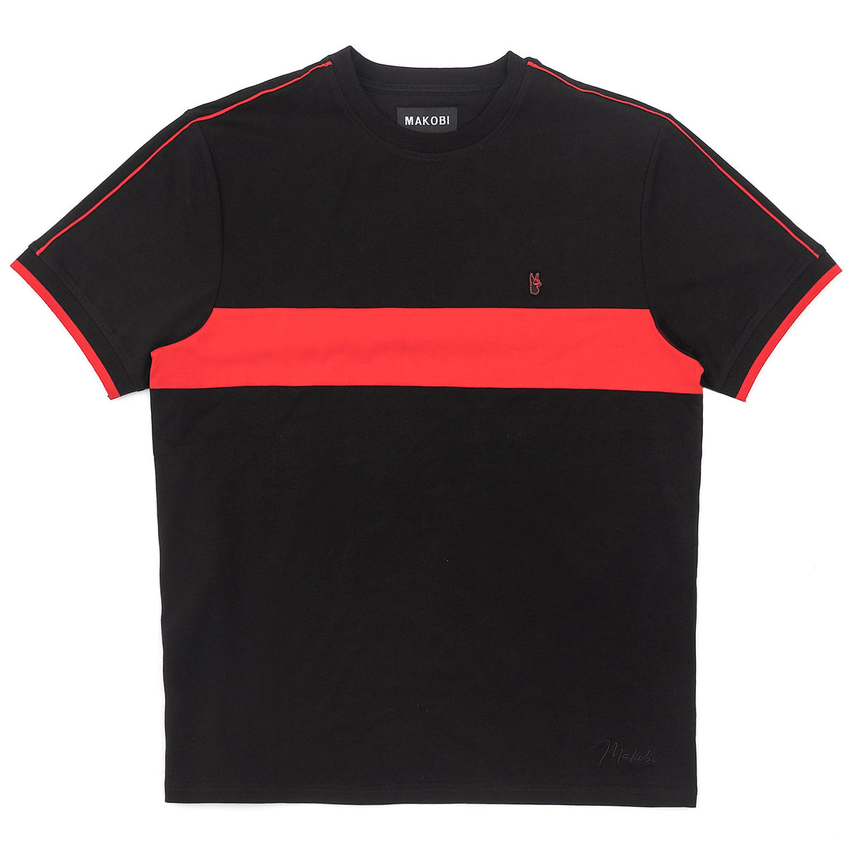 Makobi M301 Makobi Ricci Core Tee - Black.Red