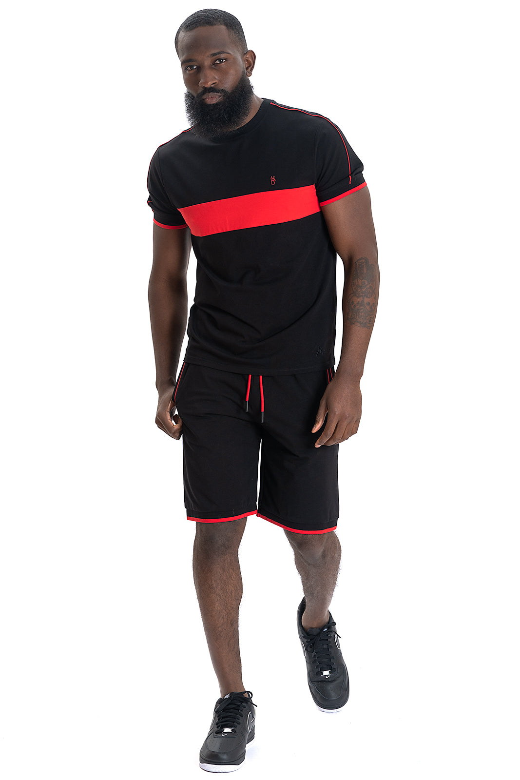 Makobi M301 Makobi Ricci Core Tee - Black.Red