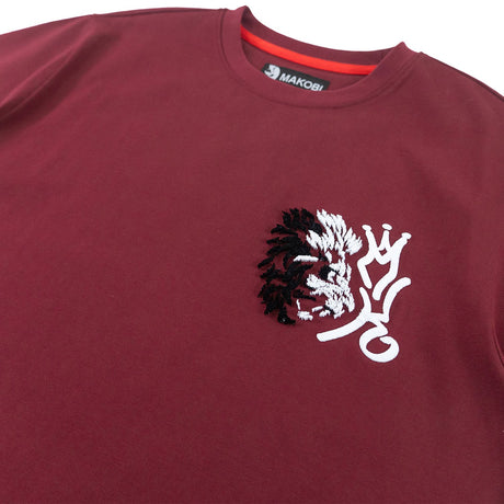 Makobi M340 Gianos Lion Tee - Burgundy
