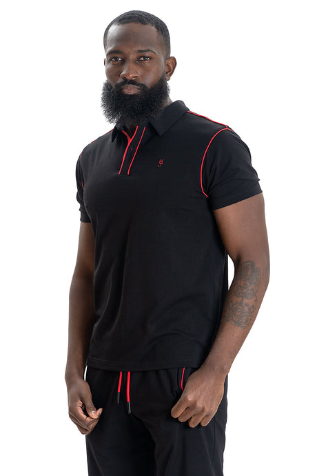 Makobi M344 Ricci Core Polo Shirt- Black