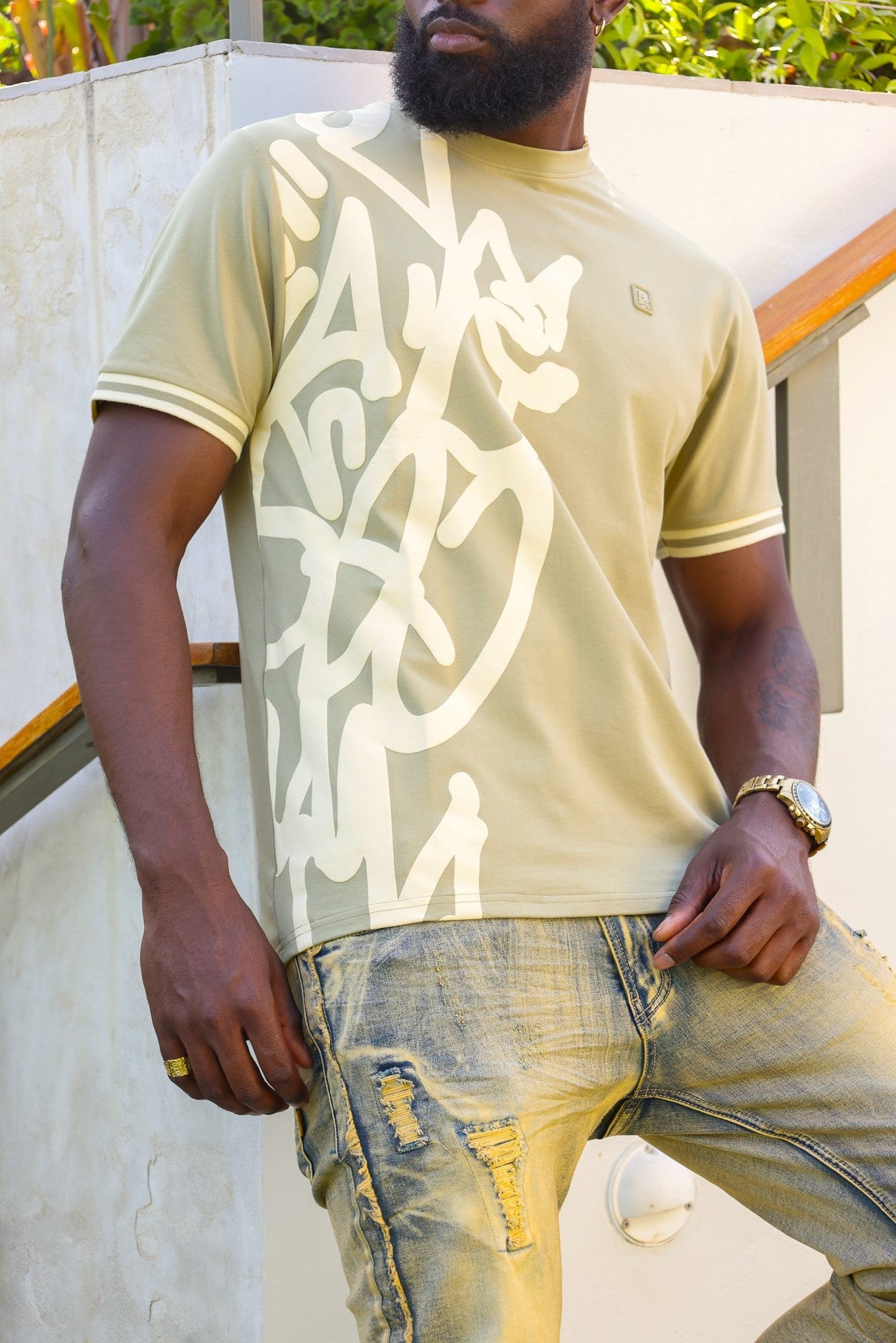 Makobi M371 Makobi Lorini Dobie Tee - Olive