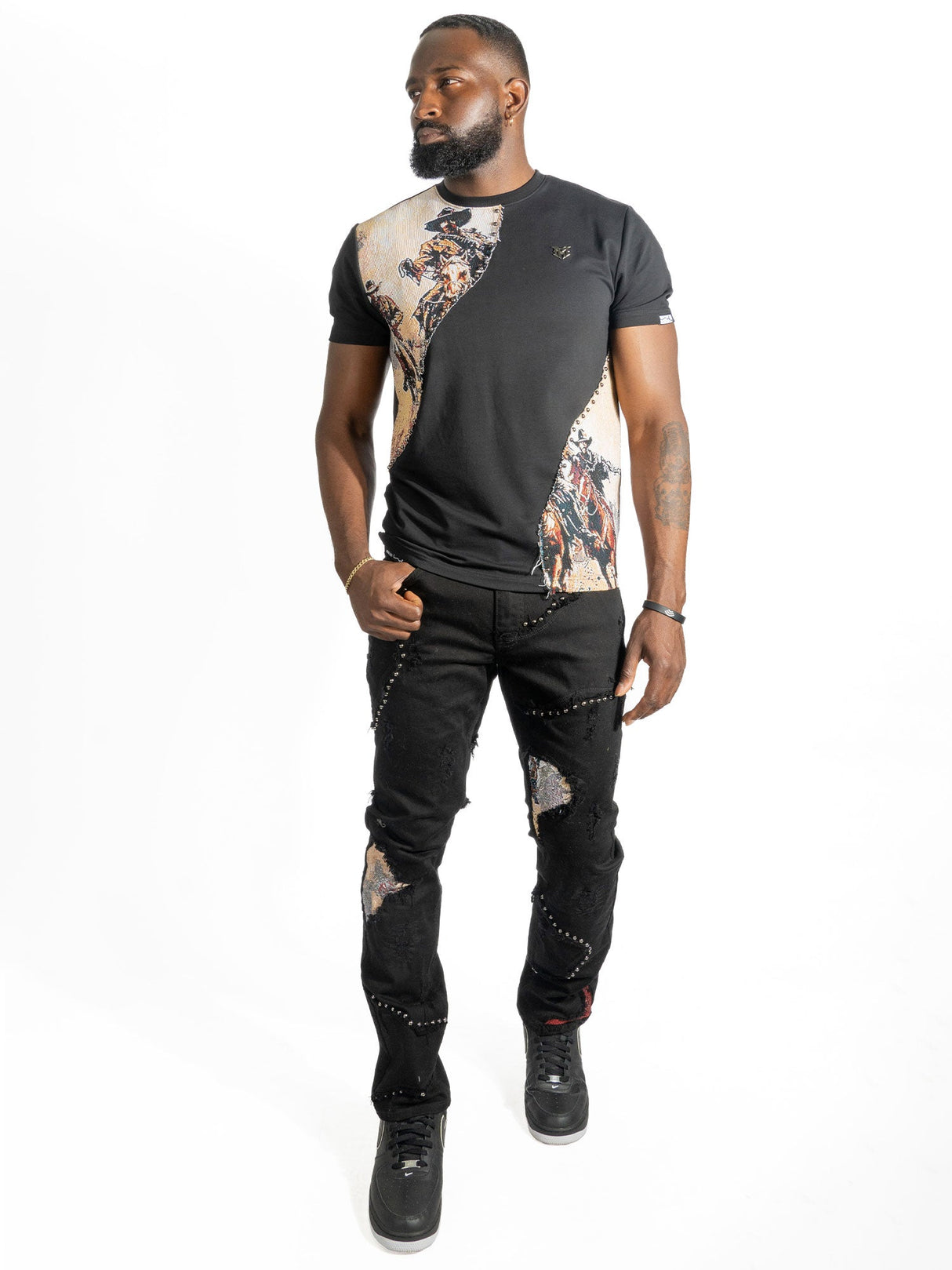 Makobi Tee | M374 FERDONI T-shirt - Black