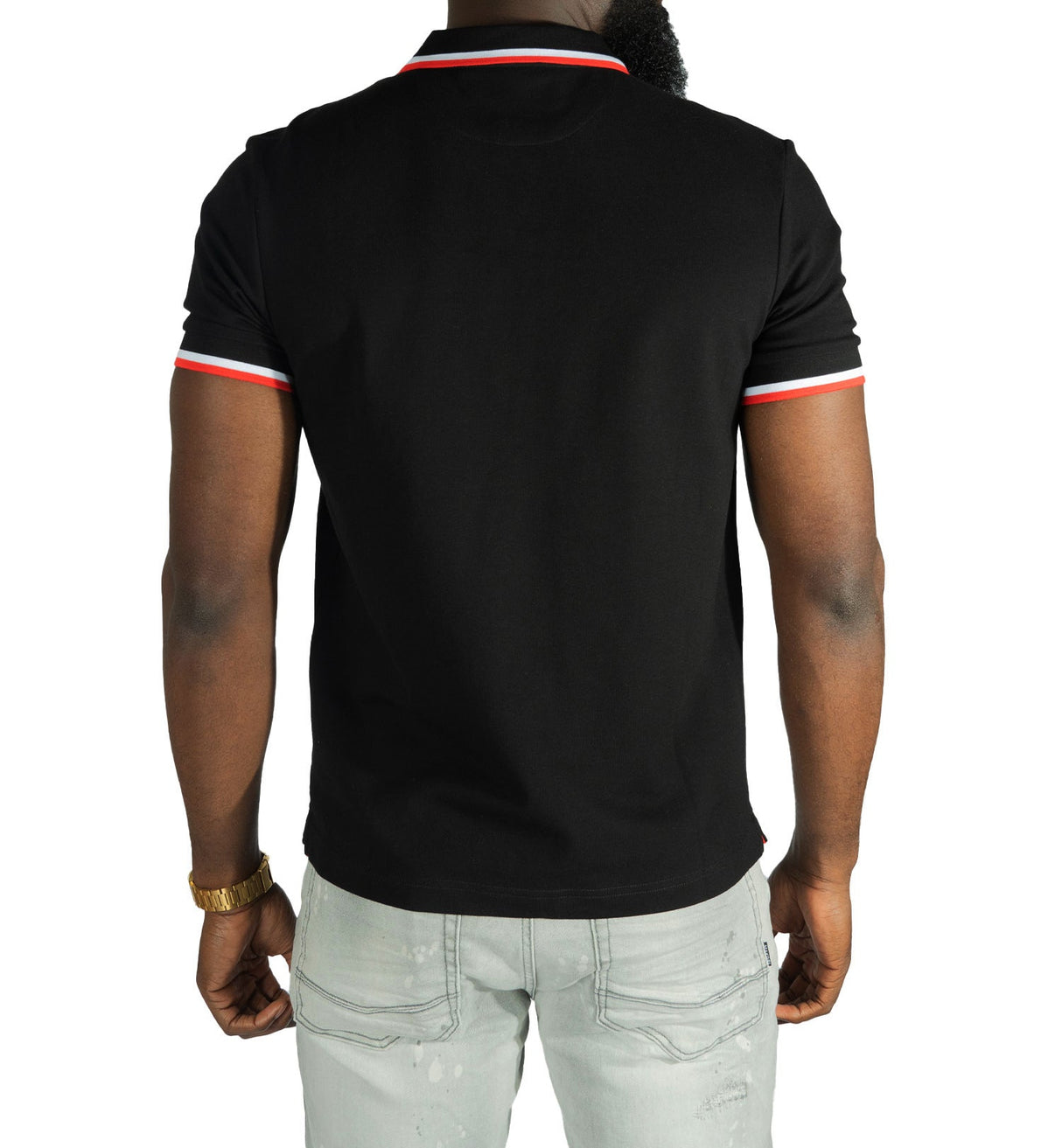 Makobi M388 Verona Cheetah Polo Shirt- Black