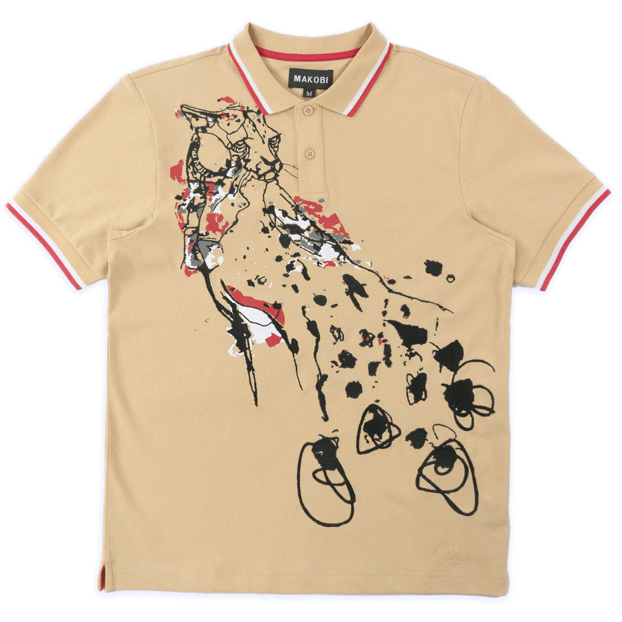 Makobi M388 Verona Cheetah Polo Shirt- Khaki