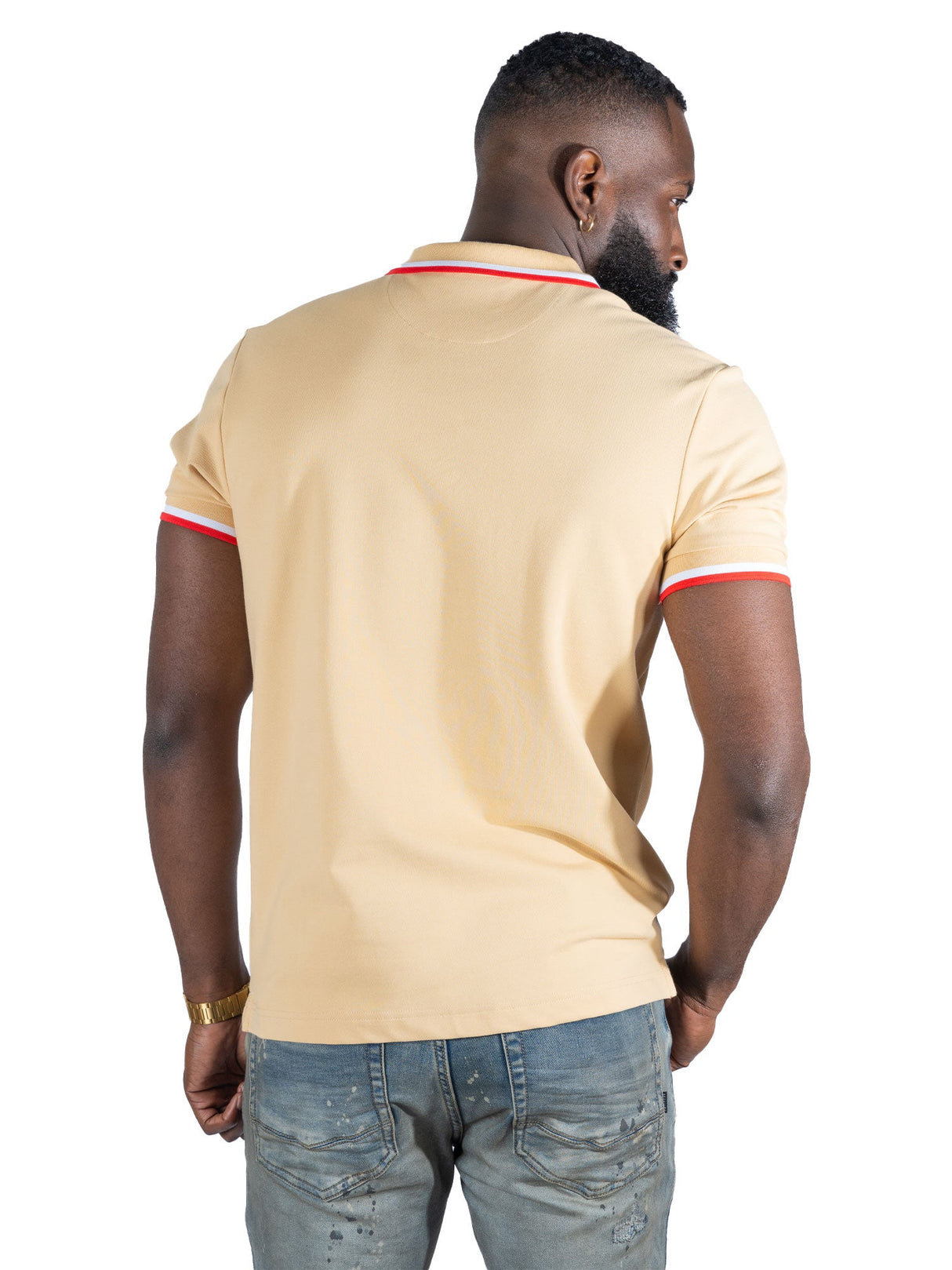 Makobi M388 Verona Cheetah Polo Shirt- Khaki