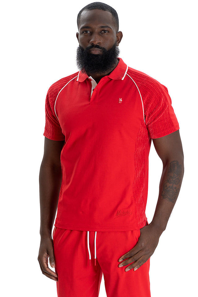 Makobi M394 Makobi Daniali Polo Shirt- Red
