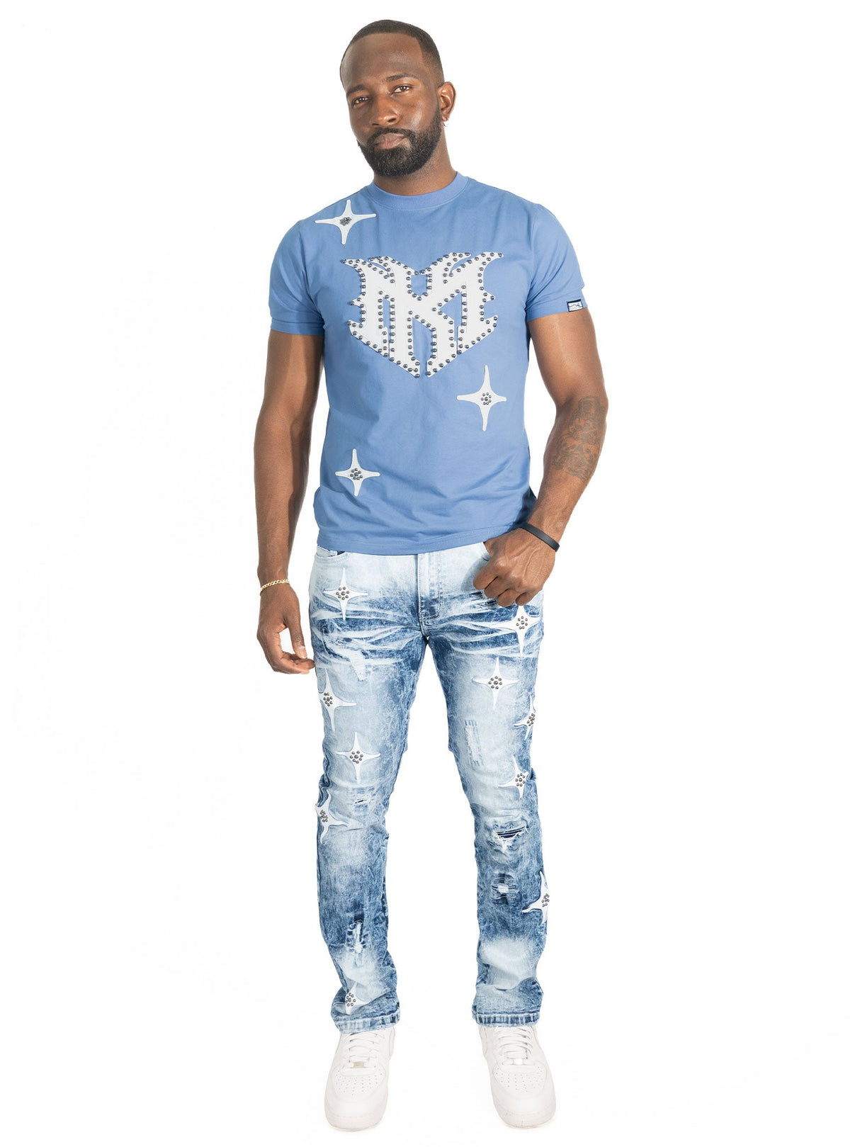 Makobi Tee | M418 Bottega T-shirt - Blue