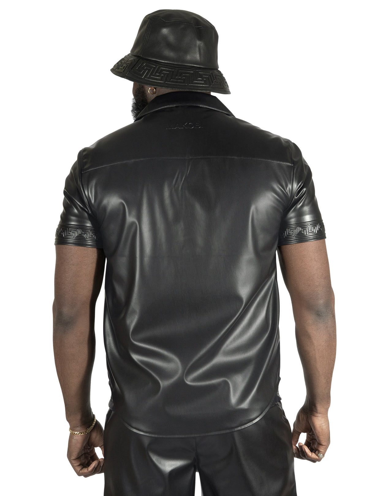 Makobi 429 Bellucci Vegan Leather Shirt - Black