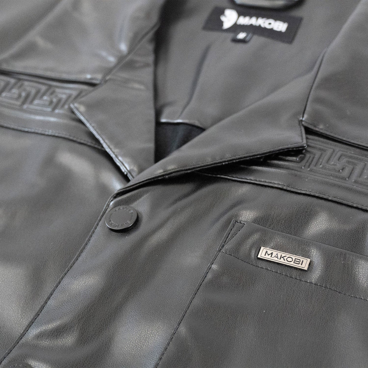 Makobi 429 Bellucci Vegan Leather Shirt - Black