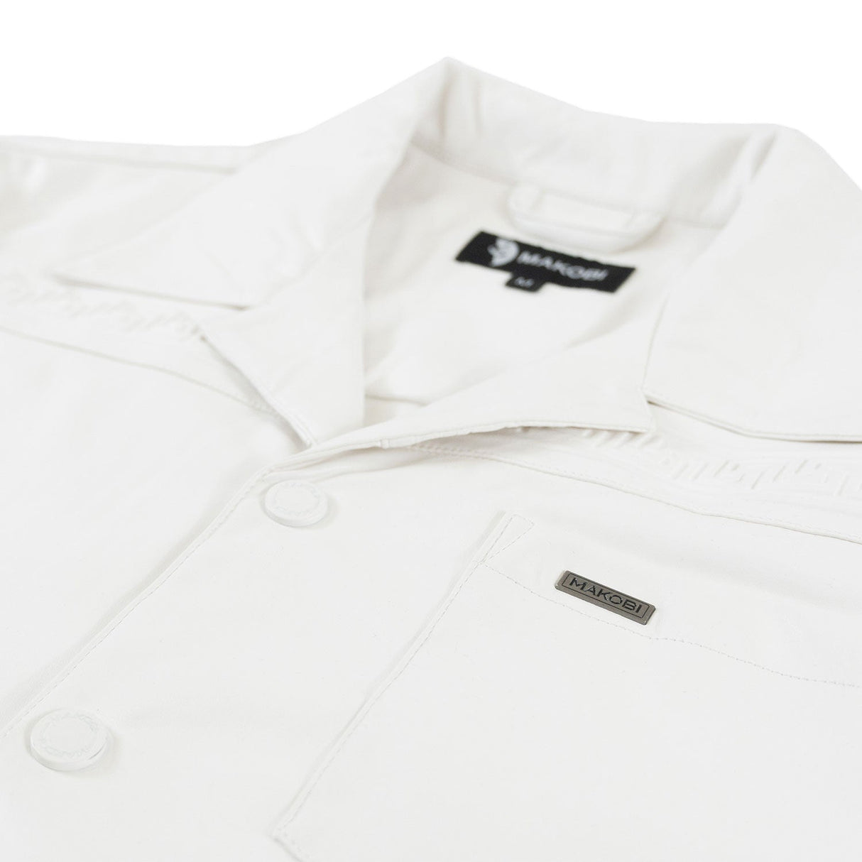 Makobi M429 Bellucci Vegan Leather Shirt - White
