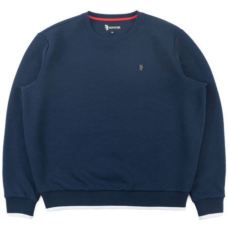 Makobi M4390 Beanchi Jacquard Crewneck - Navy