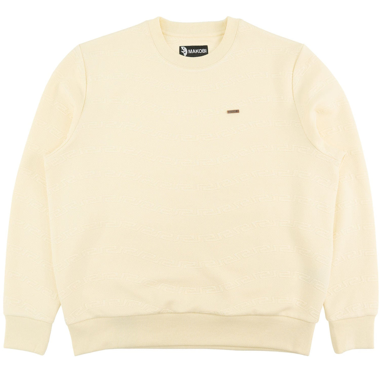 Makobi Sweatshirt | M4412 Bianco Crewneck - Natural
