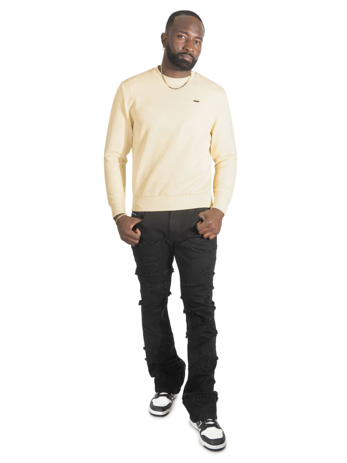 Makobi Sweatshirt | M4412 Bianco Crewneck - Natural