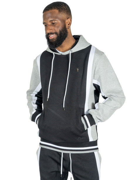 Makobi M4490 Beanchi Jacquard Hoody Set - Black