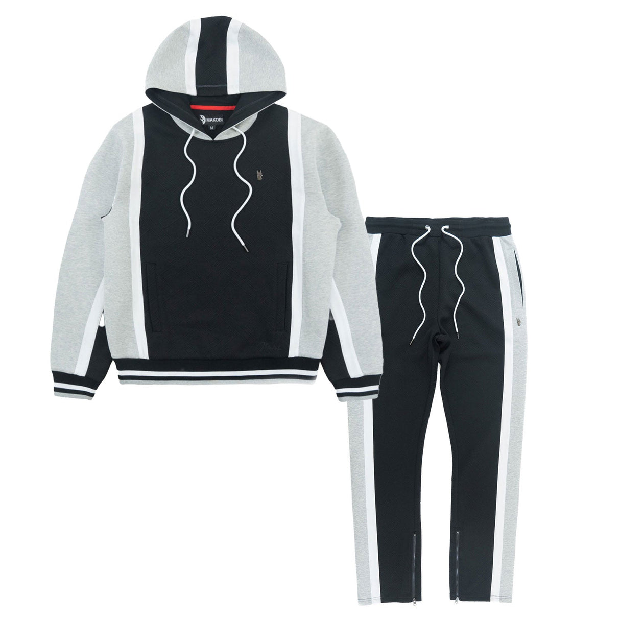 Makobi M4490 Beanchi Jacquard Hoody Set - Black