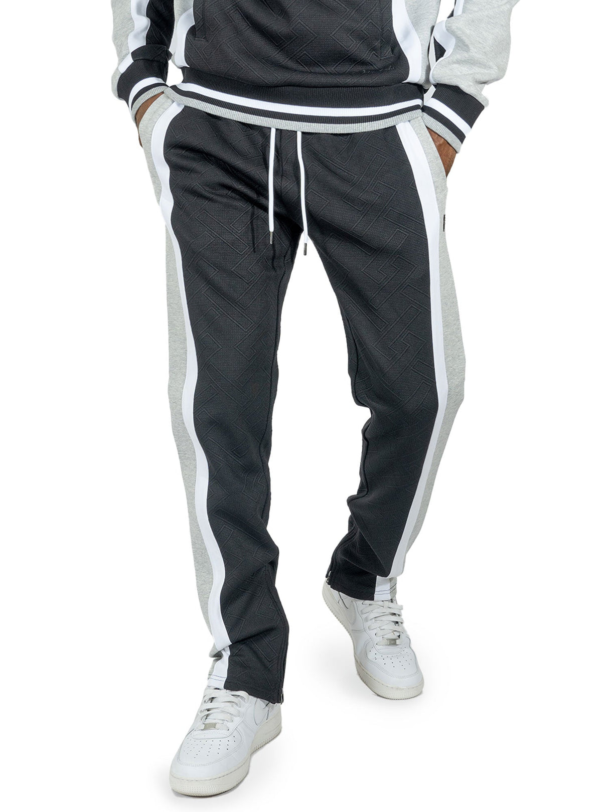 Makobi M4490 Beanchi Jacquard Hoody Set - Black