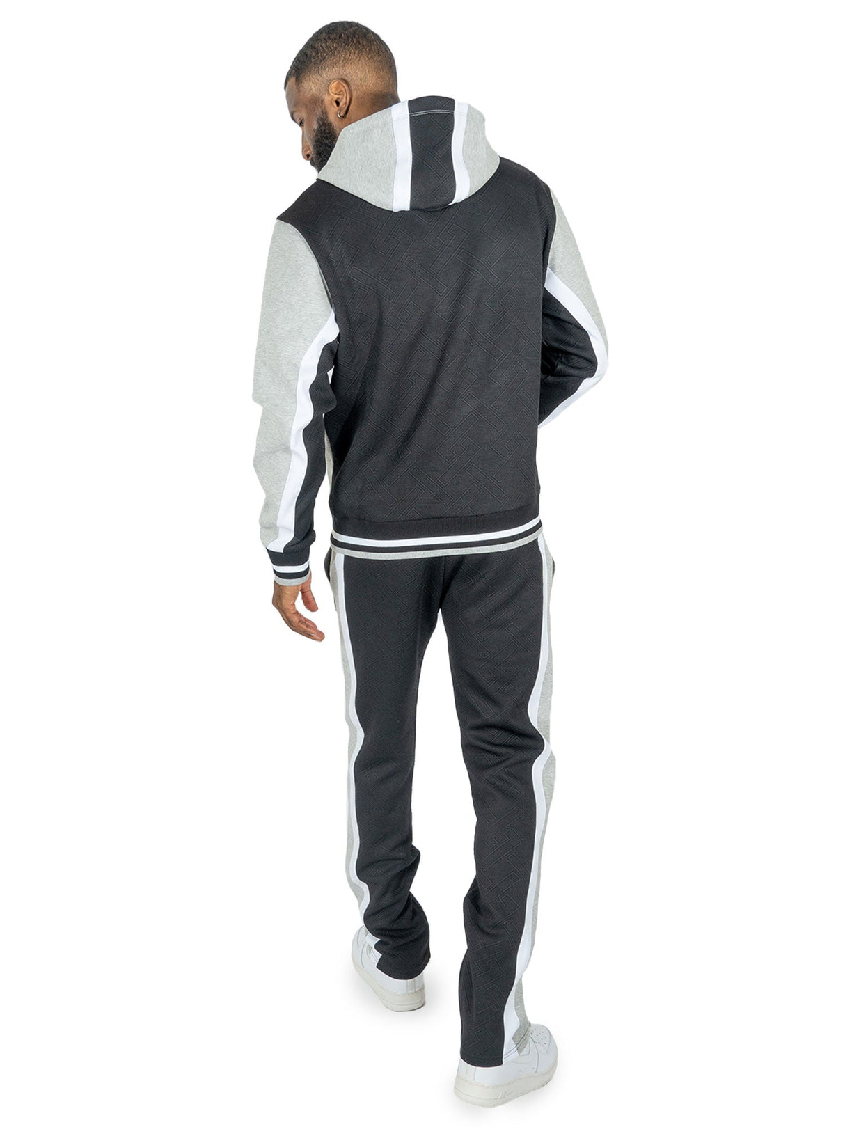 Makobi M4490 Beanchi Jacquard Hoody Set - Black